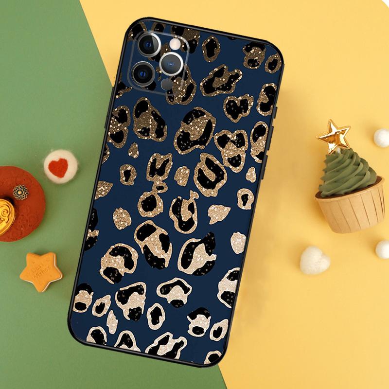 Leopard Print Black Cheetah Pattern Phone Case For iPhone 17 Pro Max 17Air 16E 15 14 13 12 11 16 Pro Max Mini Shockproof Cover