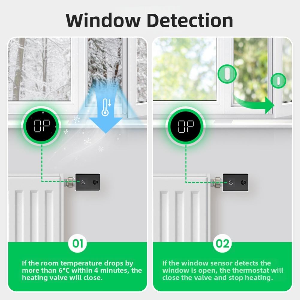 1PC Programmable Heating Thermostat Smart-Radiator Thermostat For-Zigbee For-ALEXA For-Smart Life For-Tuya App Control Home Part
