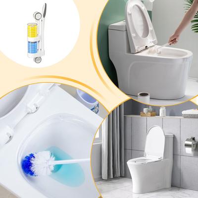 Toilet Bowl Cleaner Wand Kit Deep Cleaning Scrubbing Bathroom Maintenance System Toilet Bowl Brush With Wand Refills For Sink