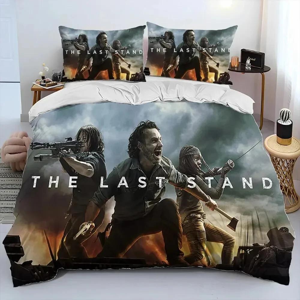 Horror TV The Walking Dead Lincoln Comforter Bedding Set,Duvet Cover Bed Set Quilt Cover Pillowcase,King Queen Size Bedding Set
