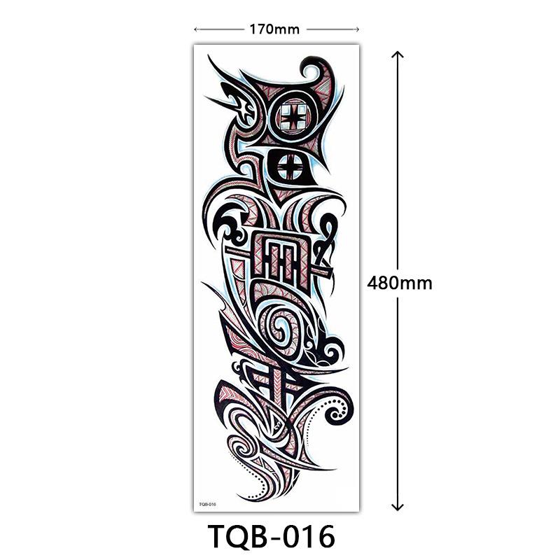 Full Arm Flower Tattoo Stickers - Large Image Design