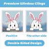 6 Sheets Easter Bunny Window Cling Removable Waterproof PVC Flower Colorful Egg Rabbit Static Glass Sticker Spring Easter Holiday Decoration Decal