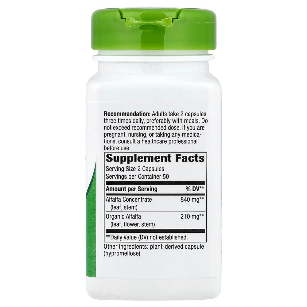 Nature's Way Alphamax Alfalfa Concentrate 420mg Veggie Capsules, 100 Tablets