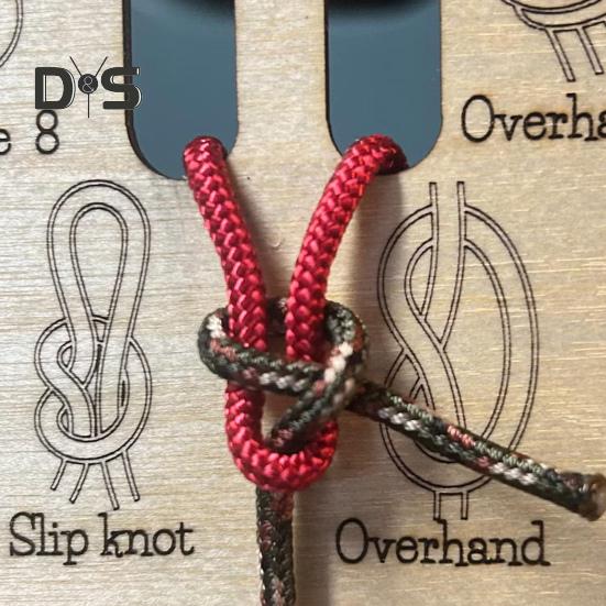 Learn Knot Training Board 16 Knots Tying Practice Wooden Board Beginner Reefs Square Knots Hands-On Learning Board Outdoor Camping Lovers Gift