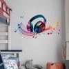 Music Wall Stickers Vinyl Decals for Living Room Bedroom Concert Hall Creative Album Art Peel and Stick Wall Decoration