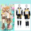 Fantasia de Cosplay de Alta Qualidade Kagamine Rin/Len Para Comic Con e Role Play