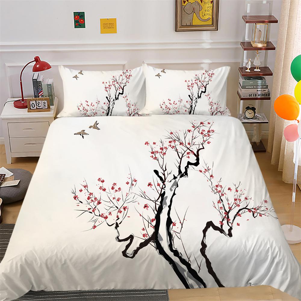 3D Scenery Printing Bed Set Cover Twin Size Polyester Soft Bedspreads Woman High Ranking Home Bedclothes
