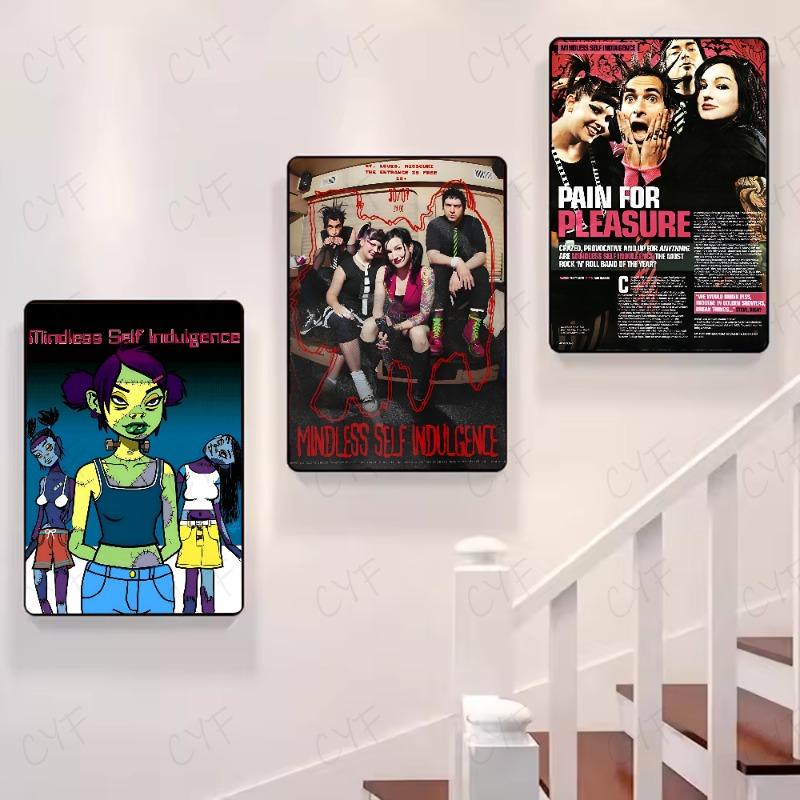 M-Mindless S-Self I-Indulgence Band Poster HD Art Sticky Wall Waterproof Home Living Room Bedroom Bar Aesthetic Decoration