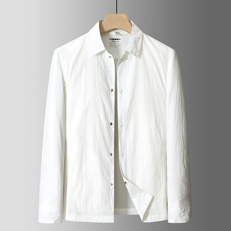 2024 Men's Luxury Light Summer Quick-Dry Sun Protection Casual Lapel Shirt Jacket
