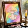 Frameless Pearl Painting Kit Mushroom Pattern DIY 3D Bead Canvas Art Relaxing Leisure Craft for Adults Wall Decor Gift