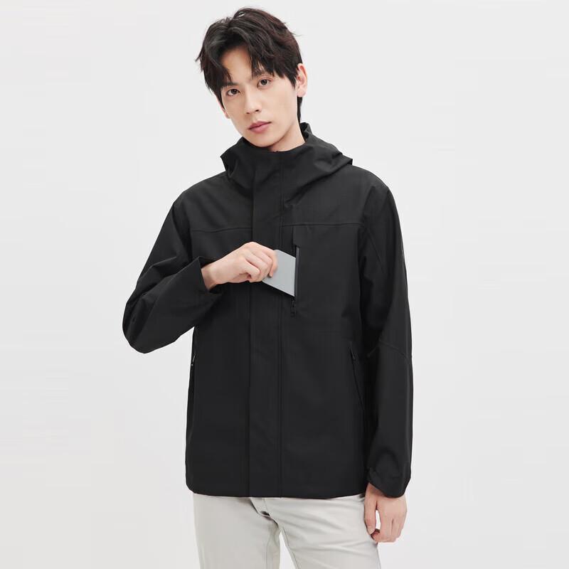 SEPTWOLVES Men's 3-Proof Soft Shell Hooded Jacket