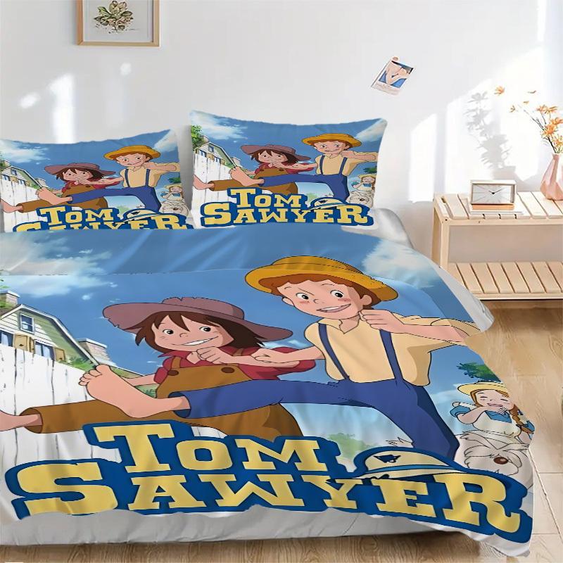 

3pcs Tom Sawyer Duvet Cover Set, 1 Duvet Cover + 2 Pillowcases (No Insert), High-Definition Print, Home & Dorm Set yy251208015 135x200cm