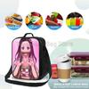 Anime Nezuko Isolierte Lunchbox Kühltasche Reise Tragbare Aufbewahrungstaschen Mädchen Wiederverwendbar Auslaufsicher Multifunktional Bento