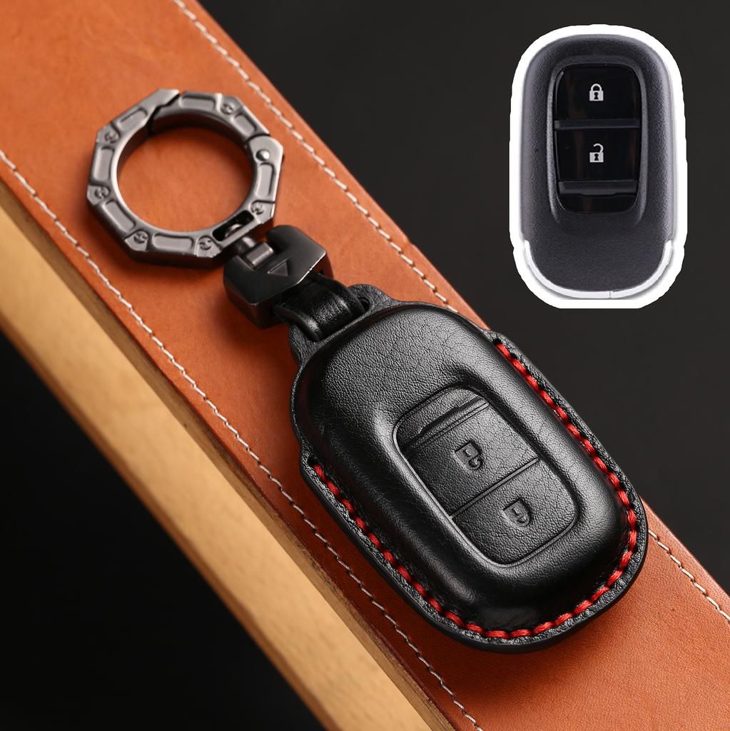 Genuine Leather Auto Key Fob Cover Case Housing Fit For Honda Civic 11Th Gen Accord Vezel Freed Pilot Zrv Ens1 Hrv Crv Auto Accessories