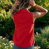 Women's Linen Button Front Sleeveless Vest - Casual Collared Top for Spring Summer