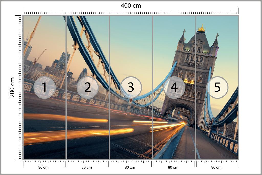 Photomural London Tower Bridge  Self-Adhesive Mural 400x280