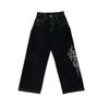 RogueWave Y2K Jeans Goth Printed Graphic Baggy Jeans Fashion Hip Hop Streetwear Harajuku Casual Wide Leg Jeans