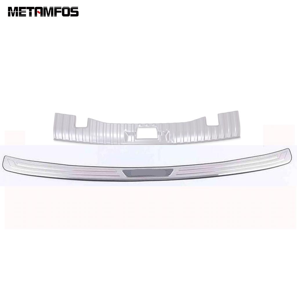 For Ford Kuga Escape - 2024 Inner+Outside Rear Trunk Door Sill Plate Bumper Protector Scuff Guard Sticker Accessories