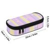 Pencil Case Daily Use Strong Polyester Fabric Smooth Zipper with Main Compartment Mesh Pocket and Pen Slots for School and Study