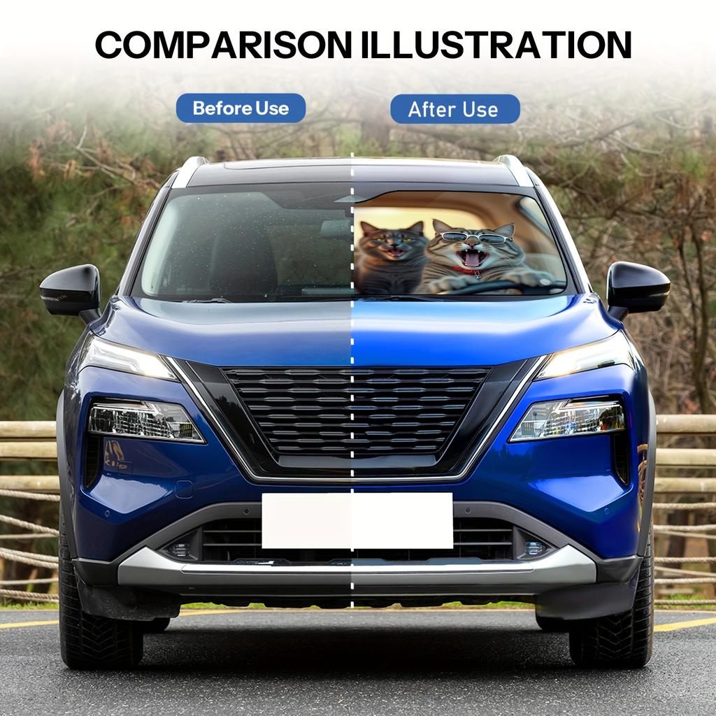 1Pcs Dream Butterfly Pattern Windshield Sunshade UV Rays Heat Blocker Keeps Vehicle Cool Unique Design Fit Sedans SUVs Trucks