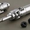 4 Pieces Drive Shafts with Couplers Stainless Steel Look Drivetrain Parts Hardware Silver for RC Hobbyists
