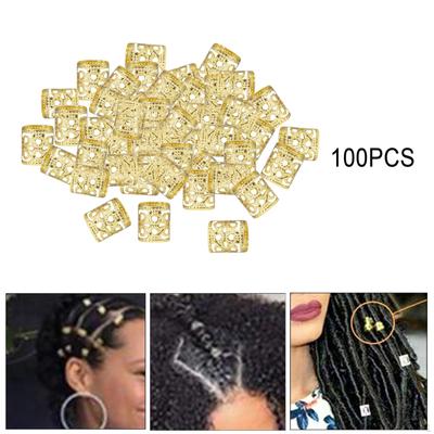 100 Pcs Dirty Hair Bun Extension Buckles Adjustable Beads Decoration Clips for Women Girls