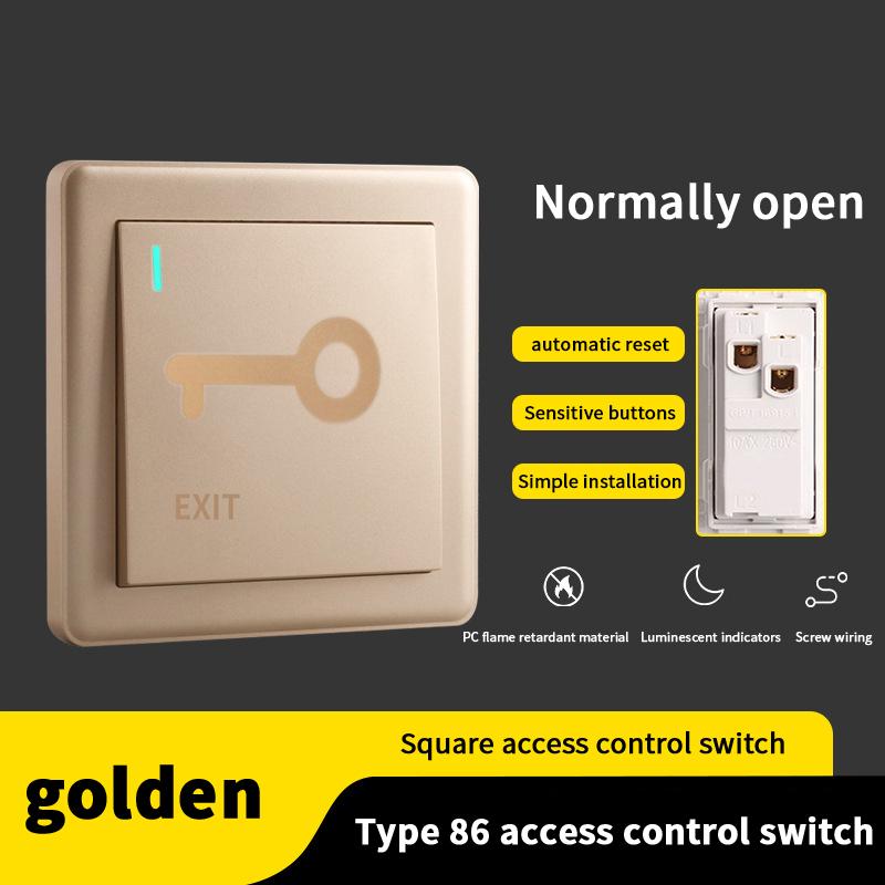 1 Piece 1NC Output Emergency Push Button Waterproof Door Exit Button Fireproof Plastic Release Switch For Access Control System