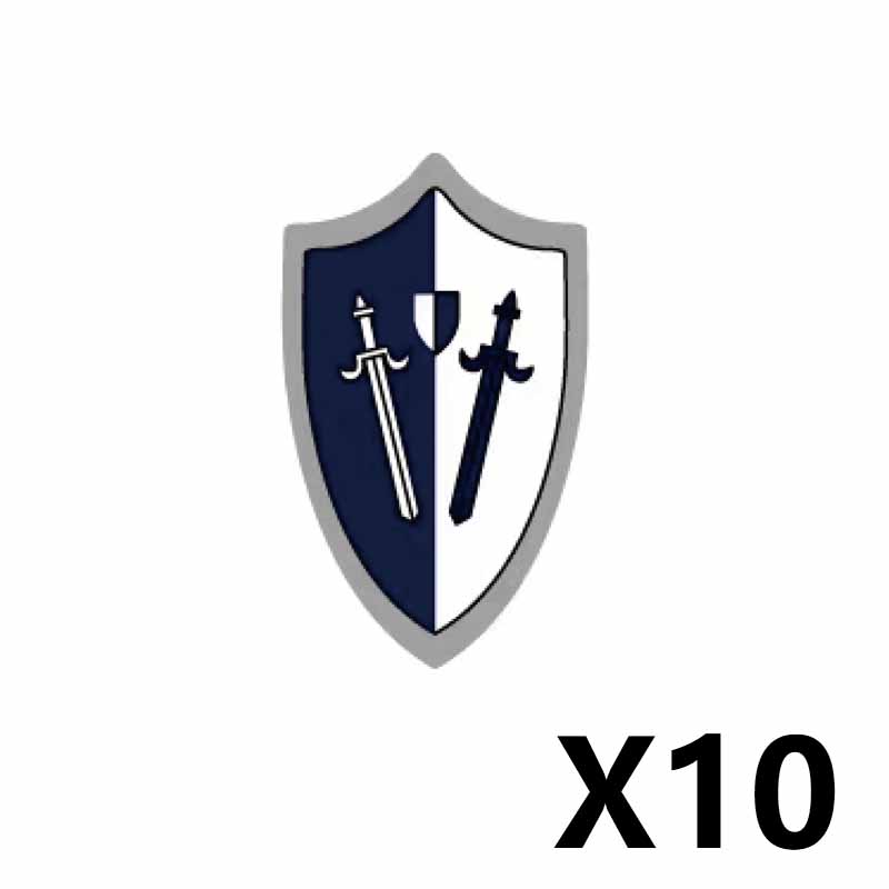 Middle Ages Empire Flag Pole Building Blocks Military Castle Lion Teutonic Knight Soldier Figures Roman Warrior Sheild Brick Toy