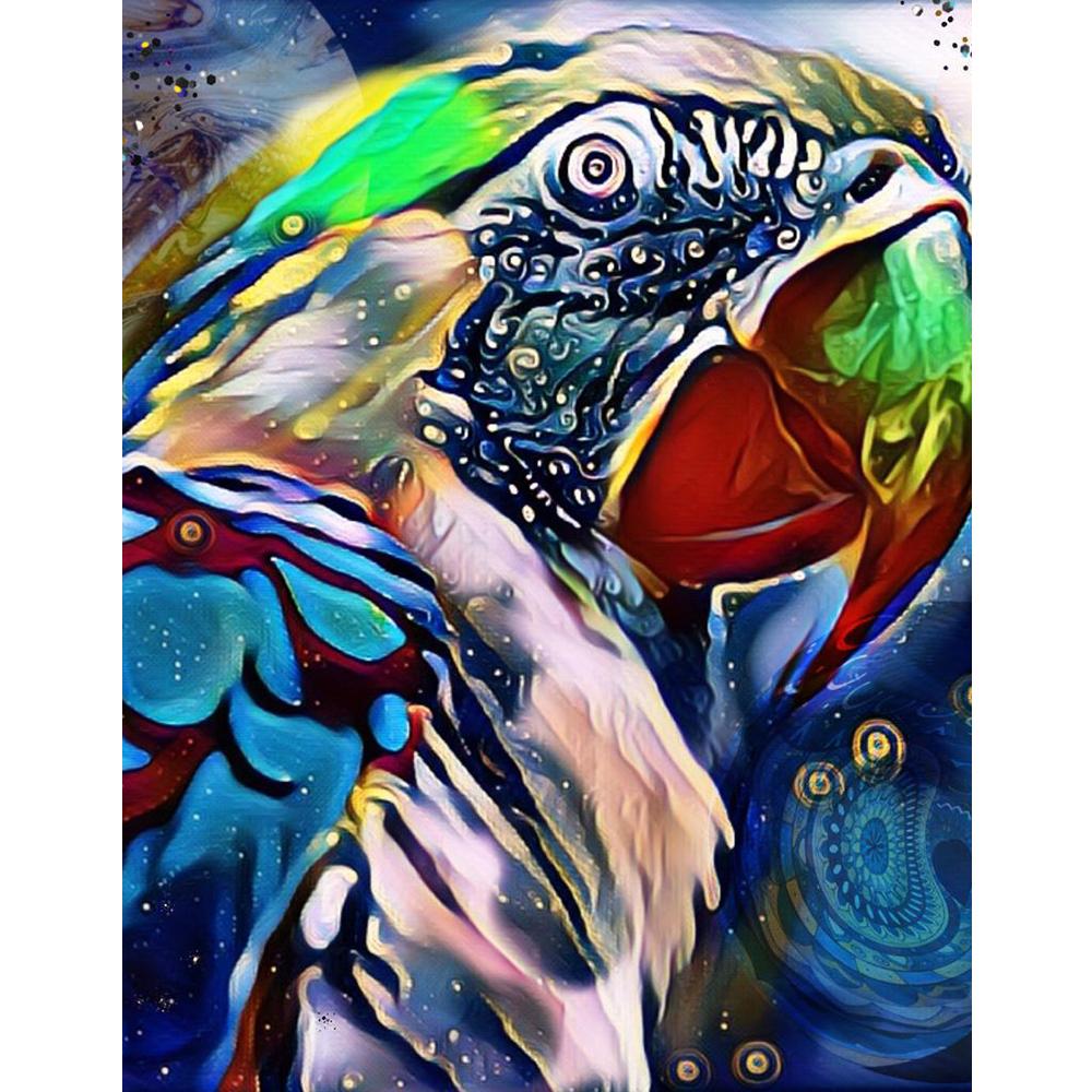 Full Square Diamond Painting Portrait Colorful Animal Diamond Embroidery Wolf Owl Panther Picture of Rhinestones Stitch Cross Christmas Decoration