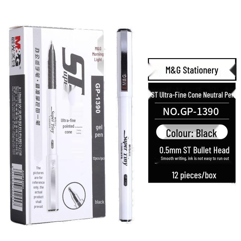 

MG GP-1390 Neutral 0.5mm Bullet Tip Signature Pen with Pull-off Cap for Student Exams. 0.5mm