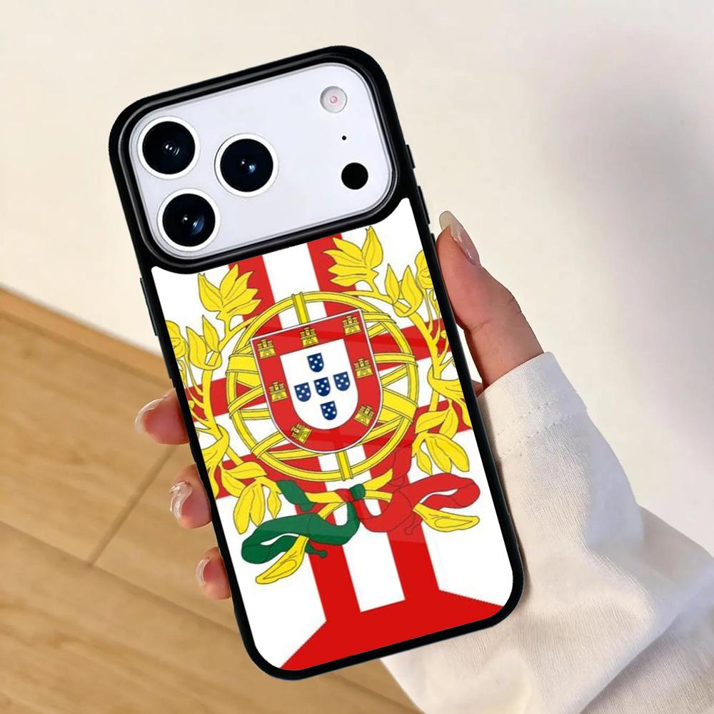 Portugal Nationalflagge Handyhülle für IPhone 17 AIR 16pro Max 15 14 13 12 11 Bumper Cover