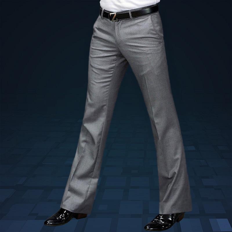 Men's Casual Wide-Leg Dress Pants - Non-Iron, Flared, Loose Fit