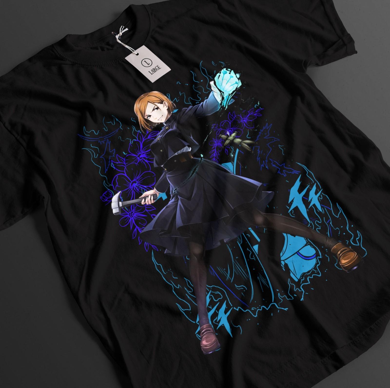 

Jujutsu Kaisen Shirt Nobara Kugisaki T-Shirt Mens Womens Tees Top Sukuna Mahito JJK Anime Unisex Tee 2XL
