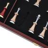 Extra-Large Chess 45Cm/ 17.7-Inch Wooden Folding Chessboard, High-End Metal Large Zinc Alloy + Wooden Chess Pieces High-End Gift
