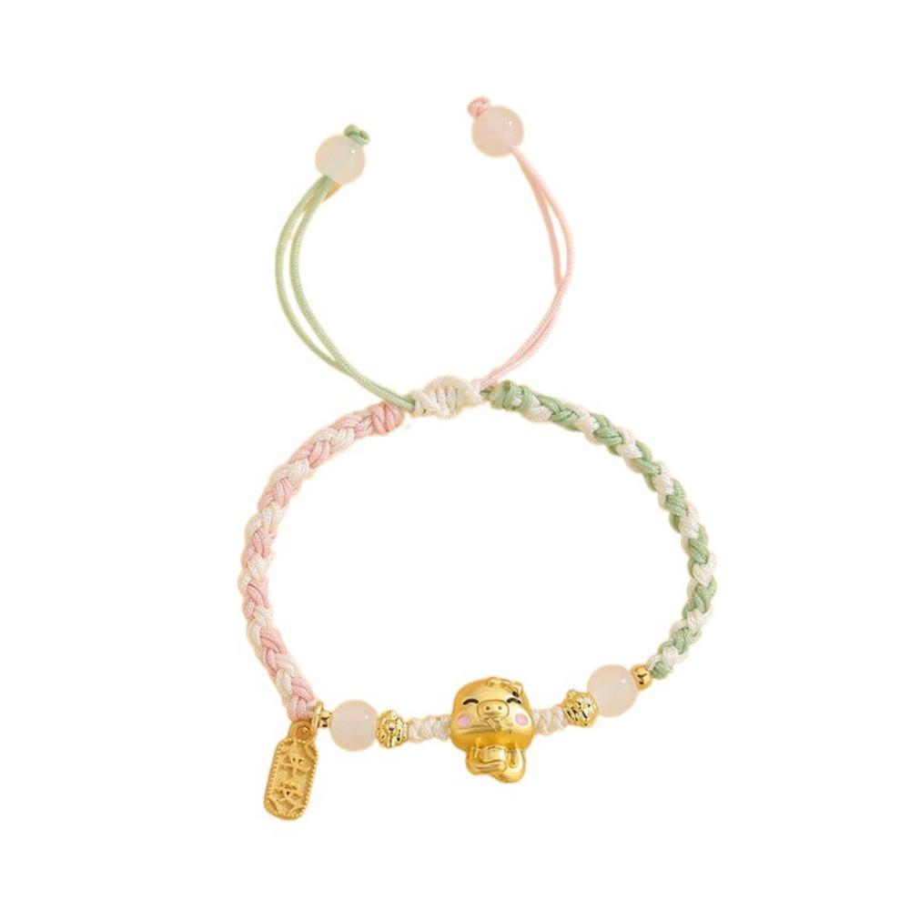 Cartoon Snake Animal Bracelet Chinese Style Braided Hand Rope Fashion Snake Year Bracelet  New Year