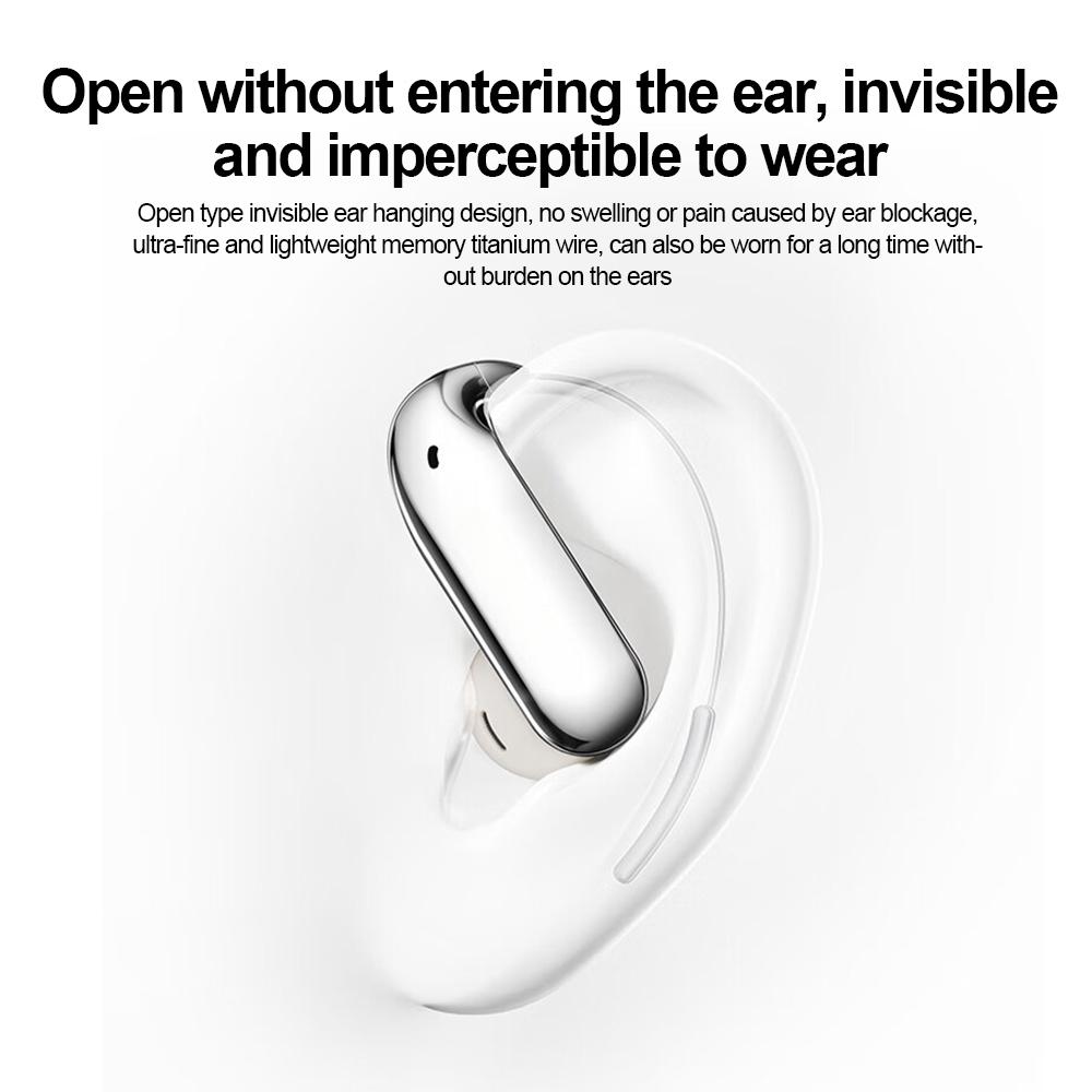 Kabellose Bluetooth 6.0 Ohrhörer Ohrbügel Ohrstöpsel Wasserdichte Sportkopfhörer HiFi Stereo Geräuschunterdrückung Headsets für Telefon