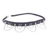 Gothic hip-hop Style With Silver Chain Waist Accessory Ladies' Fashion Belt Restraint Belt Leather Rivet Waist Chain Belts