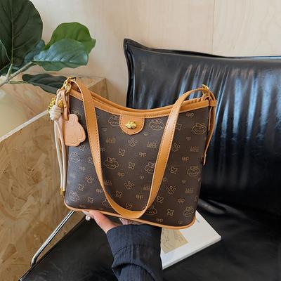 Premium Bag Female Cute Printed Hand Bag New Fashion Shoulder Bag Oblique Span Bucket Bag