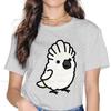 Chubby Umbrella Cockatoo Tshirt For Girls Parrot Tops Harajuku Ladies T Shirt Basic Graphic Oversized