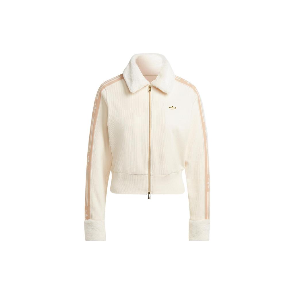 Adidas Originals Rib Tt Jacket With Stand-Up Collar And Logo Print Women Jackets White IA3913