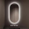 Smart Oval Wall-Mounted LED Makeup Vanity Mirror with Touch Screen