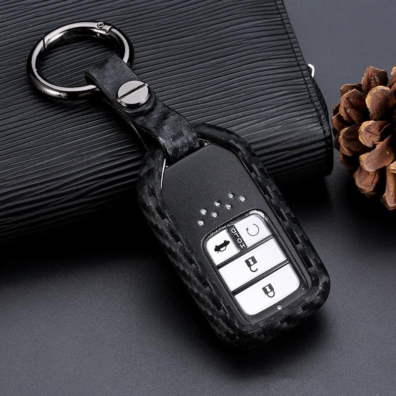 Tenth Gen Honda CR-V, Civic, Accord, Avancier Carbon Fiber-Silicone Key Protective Case
