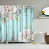 Tropical Green Plant Palm Leaves Bathroom Accessories Set Shower Curtain Bathroom Curtains Waterproof Polyester with Hooks