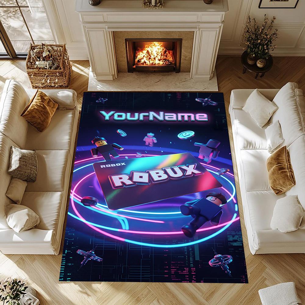 Roblox 266 Customized Name Carpet Perfect for Outdoor Balcony Study Room Living Rooms Anti-slip Rug Decorate Offices Spiritual Gift