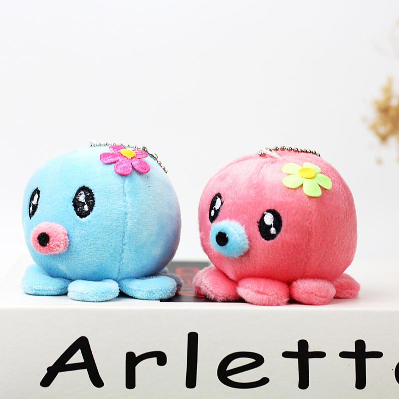 Adorable Octopus Plush Doll Keychain Cute Stuffed Animal Short Plush Toy For Bags