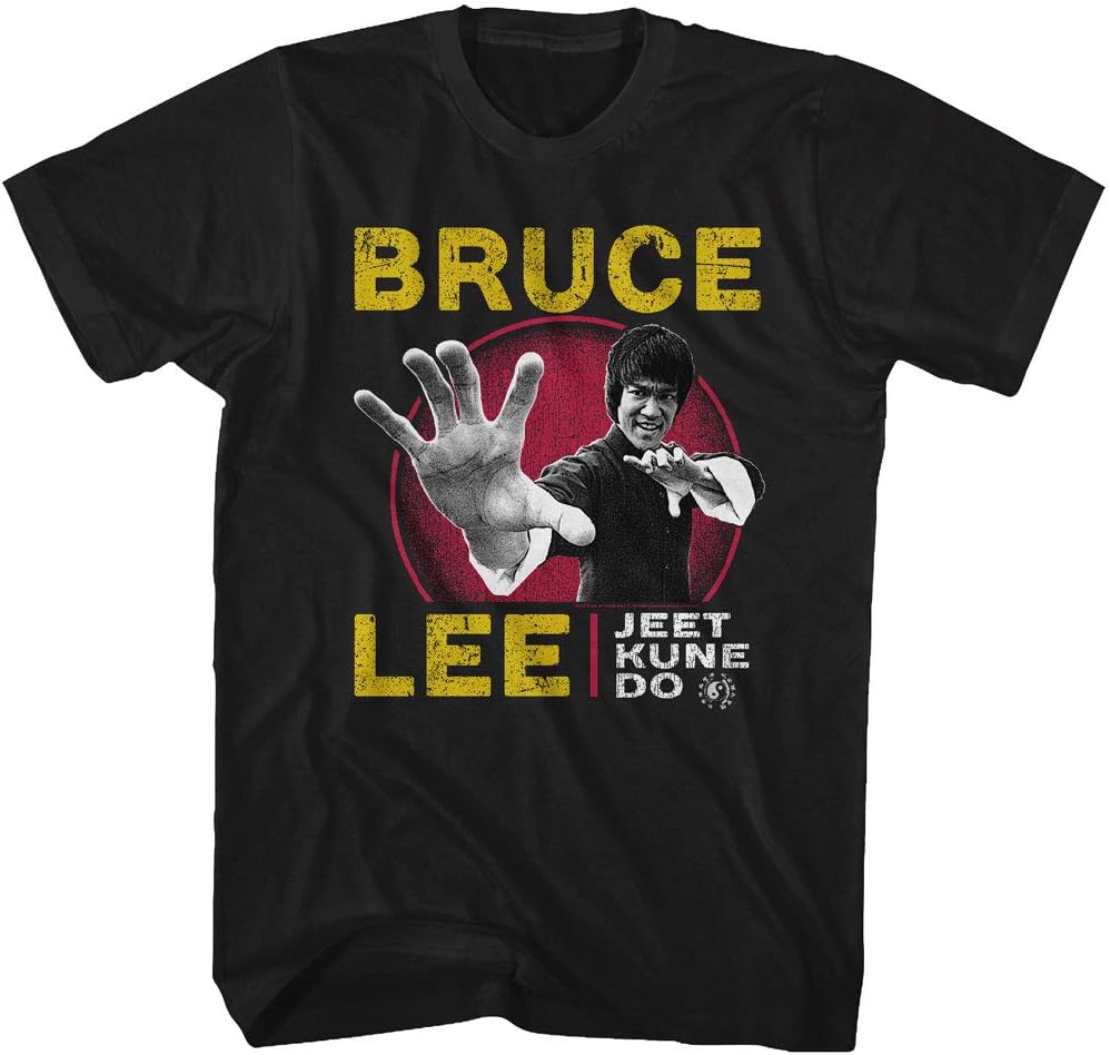 Bruce Lee Jun-Fan Hong-Kong Chinese Martial Arts Artist Icon Jeet Kune Do Tshirt Black S