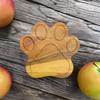 Funny Paw Shaped Wood Cutting Board for Kitchen with Groove, 10.25"L x 11"W Decorative Funny Paw Charcuterie Serving Board