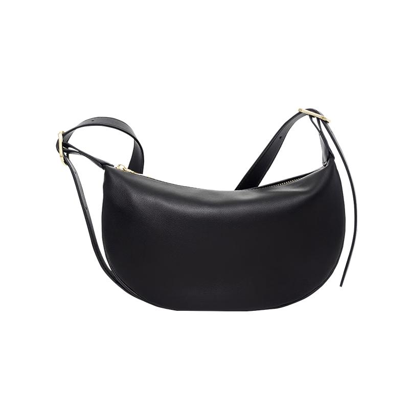 FUFUNI Genuine Leather Dumpling Shoulder Crossbody Bag