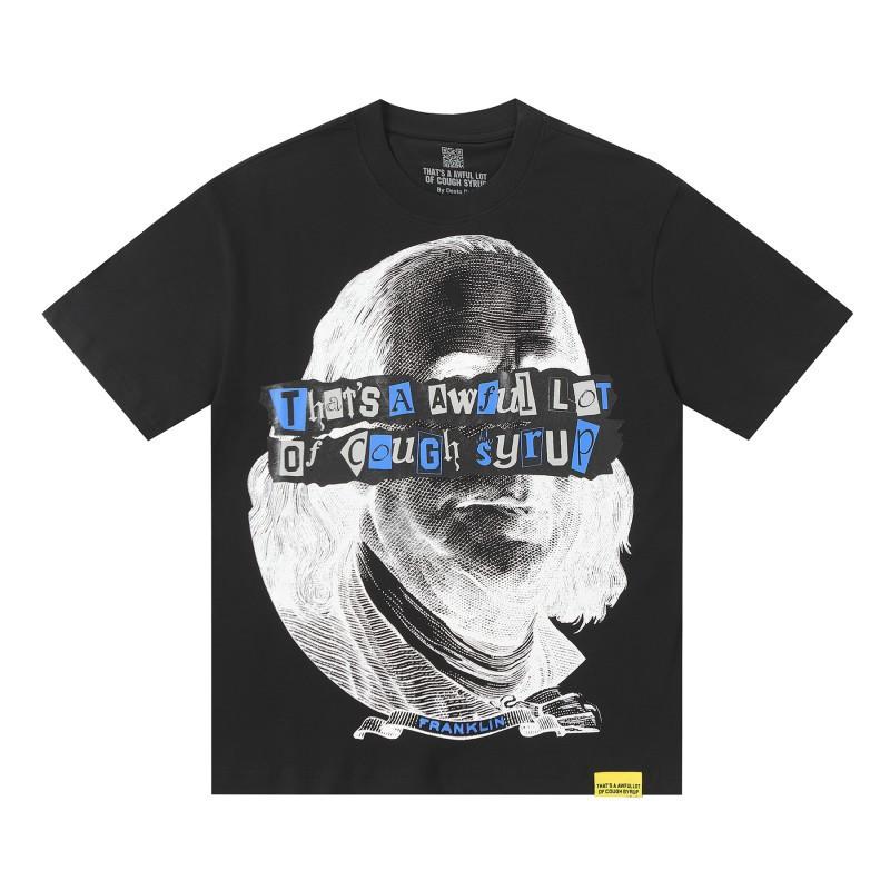 Premium 100% Cotton Crew Neck Short Sleeve T-Shirt Men Loose Fit Casual Print Tee 2025