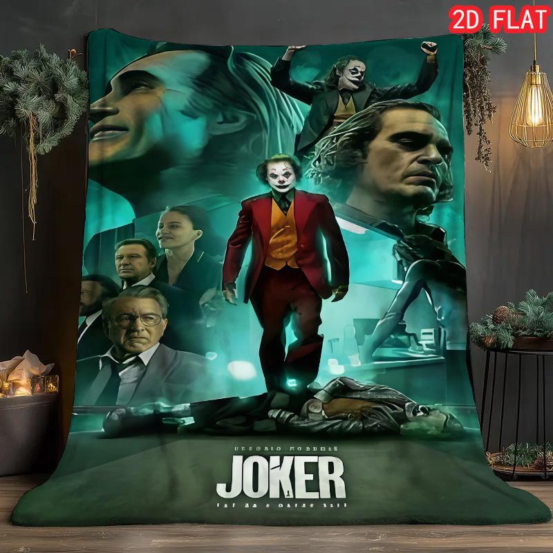 

Joker Movie Character Flannel Blanket Soft Warm Cozy Throw for Bedroom Sofa Living Room Lightweight Home Decor for Teens Adults 75x90cm